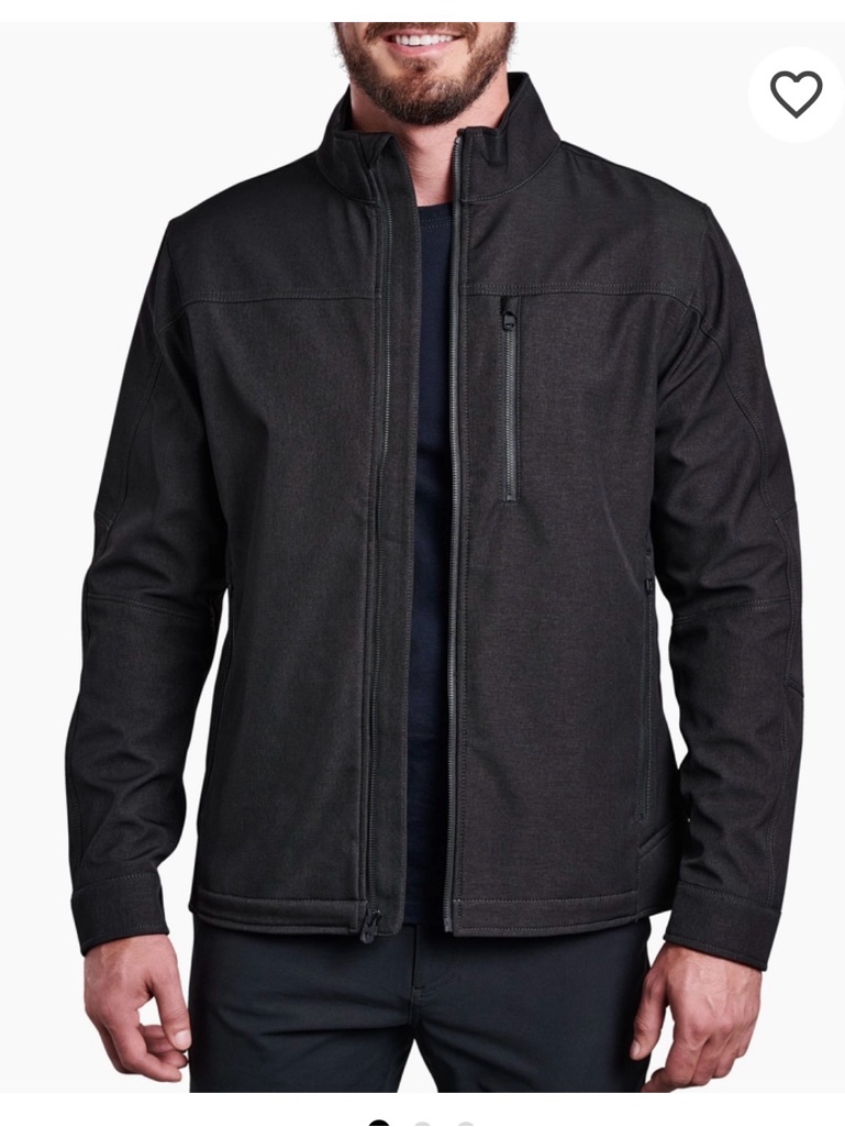 Kuhl Men's Klash Motto Black Jacket Full Zip Soft Shell Coat Sz L
